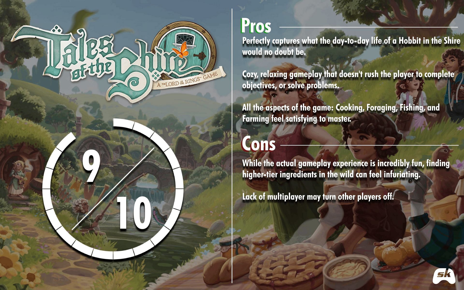 Tales of the Shire is a relaxing, enjoyable look into the lives of Hobbits (Image via Take-Two & Sportskeeda)